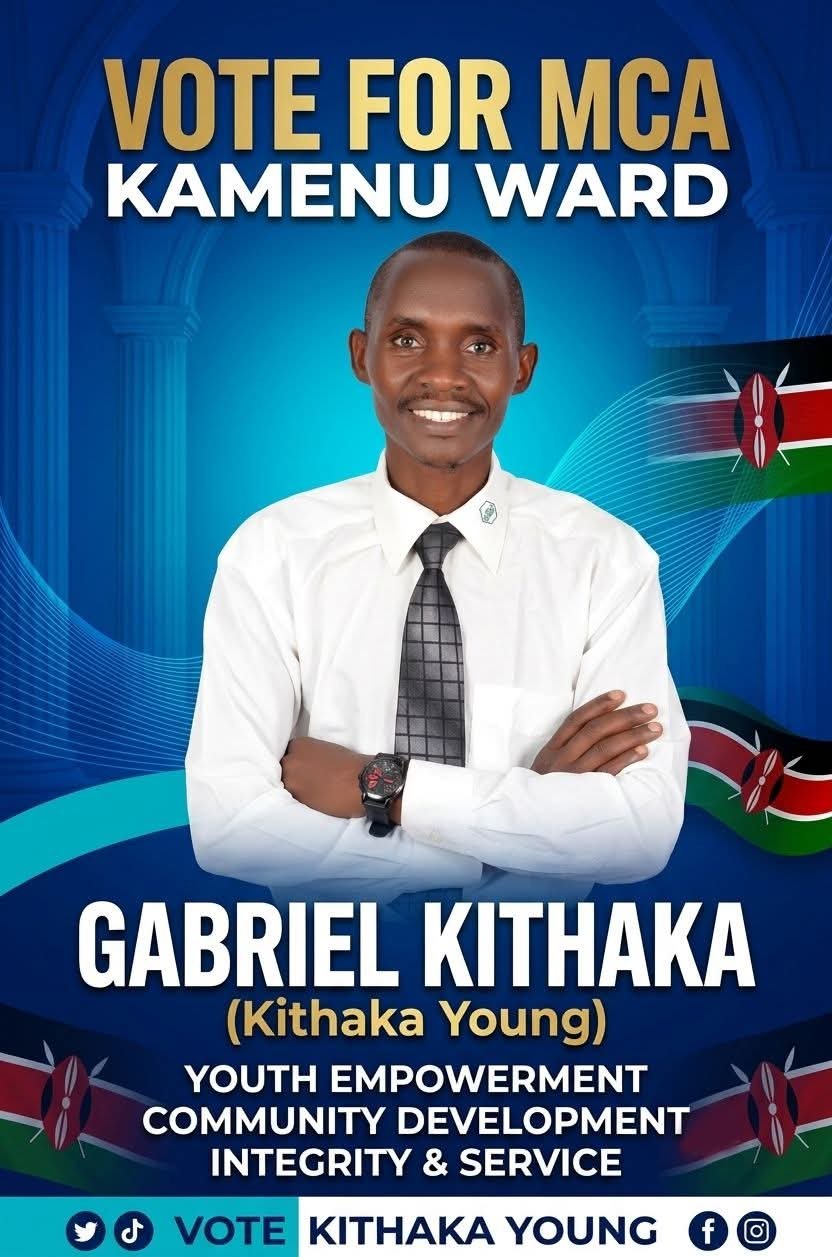 Portrait of the candidate for MCA, Kamenu Ward